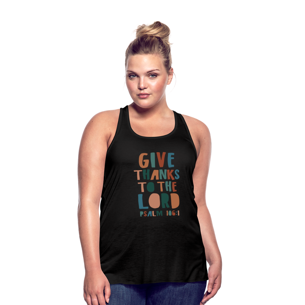 Give Thanks to the Lord Psalm 106:1 Women’s Tank Top - black