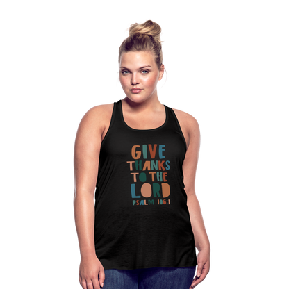 Give Thanks to the Lord Psalm 106:1 Women’s Tank Top - black