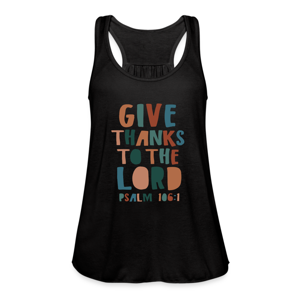 Give Thanks to the Lord Psalm 106:1 Women’s Tank Top - black