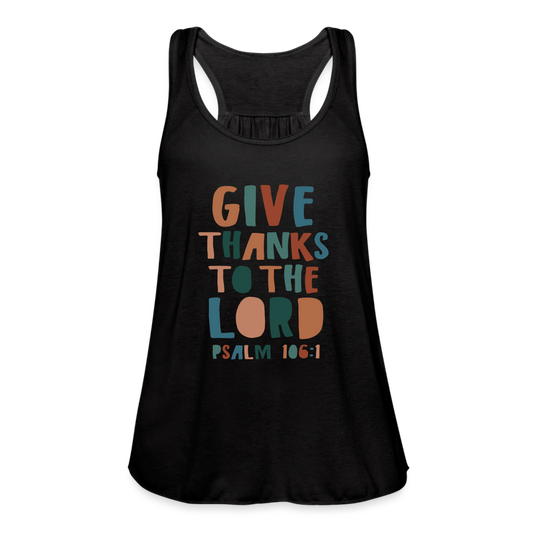 Give Thanks to the Lord Psalm 106:1 Women’s Tank Top - black