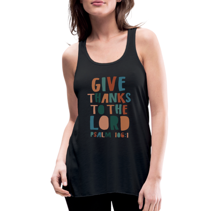 Give Thanks to the Lord Psalm 106:1 Women’s Tank Top - black