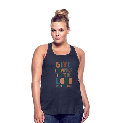 Give Thanks to the Lord Psalm 106:1 Women’s Tank Top - navy