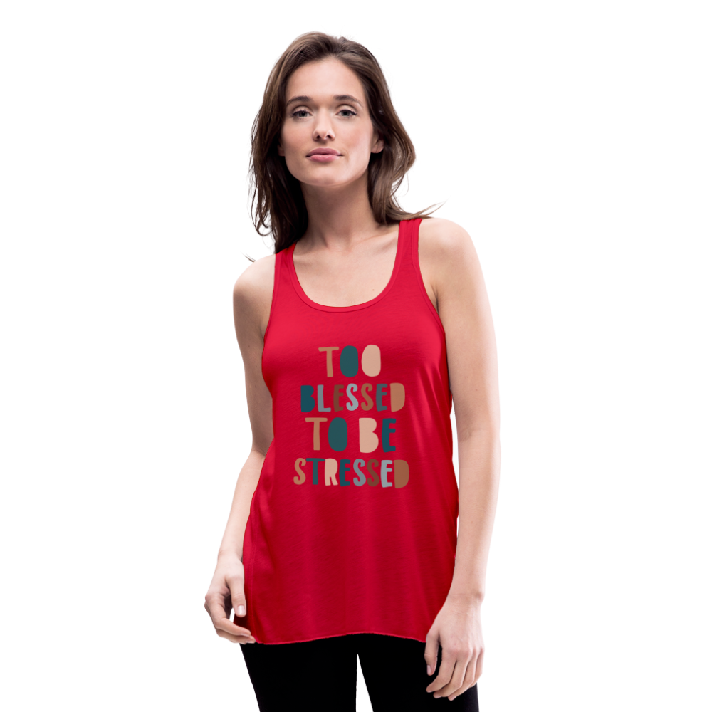 Too Blessed to be Stressed Women’s Tank Top - red