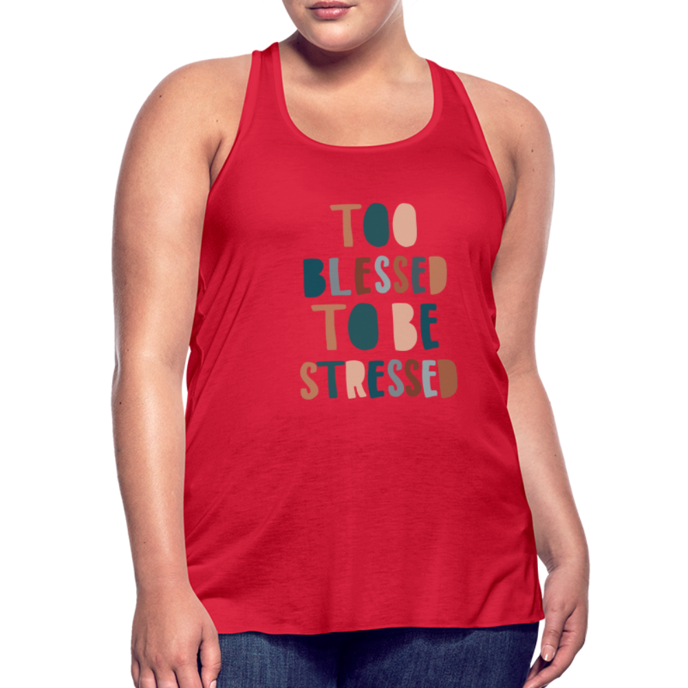 Too Blessed to be Stressed Women’s Tank Top - red