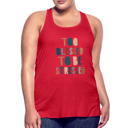 Too Blessed to be Stressed Women’s Tank Top - red