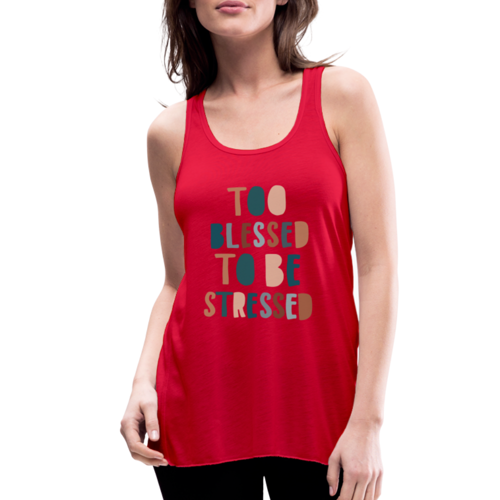 Too Blessed to be Stressed Women’s Tank Top - red