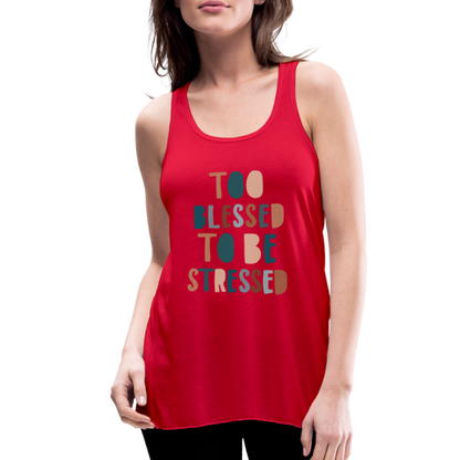 Too Blessed to be Stressed Women’s Tank Top - red