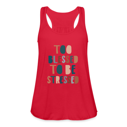 Too Blessed to be Stressed Women’s Tank Top - red