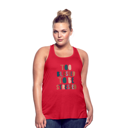 Too Blessed to be Stressed Women’s Tank Top - red