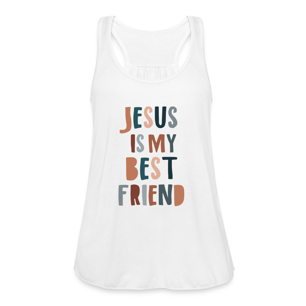 Jesus is My Best Friend Women’s Tank Top - white