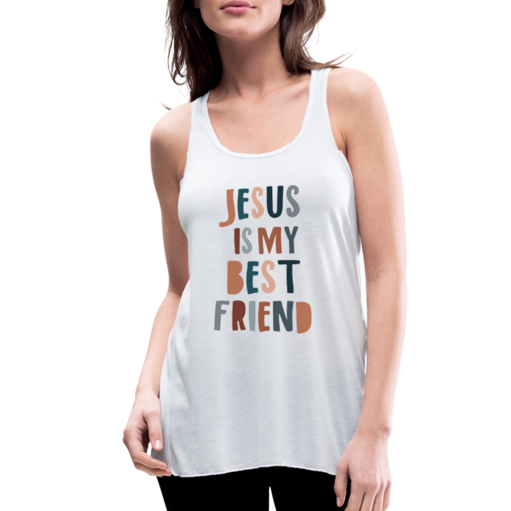 Jesus is My Best Friend Women’s Tank Top - white