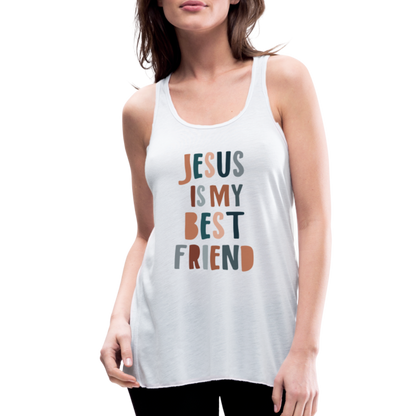 Jesus is My Best Friend Women’s Tank Top - white