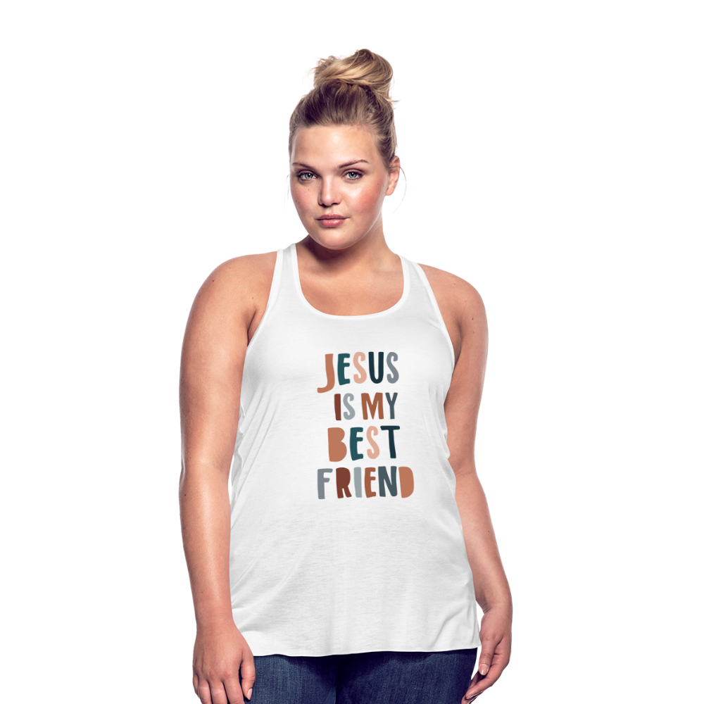 Jesus is My Best Friend Women’s Tank Top - white