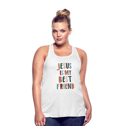 Jesus is My Best Friend Women’s Tank Top - white