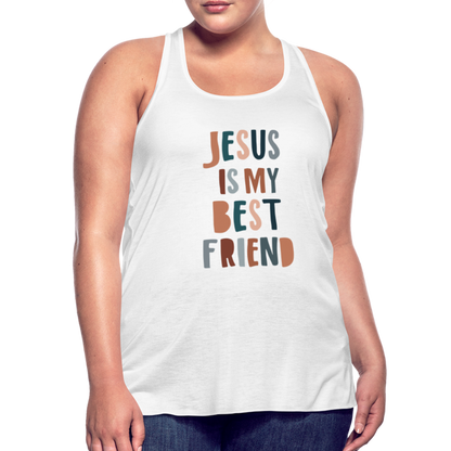 Jesus is My Best Friend Women’s Tank Top - white