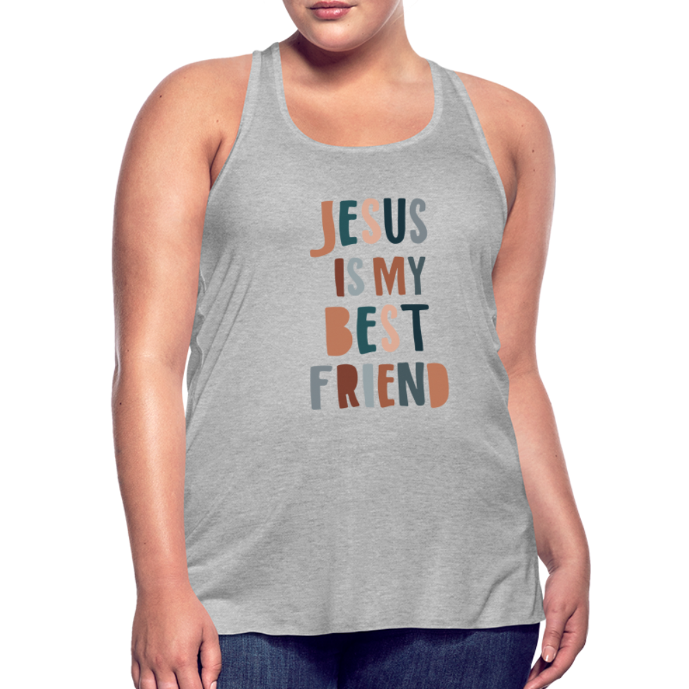 Jesus is My Best Friend Women’s Tank Top - heather gray