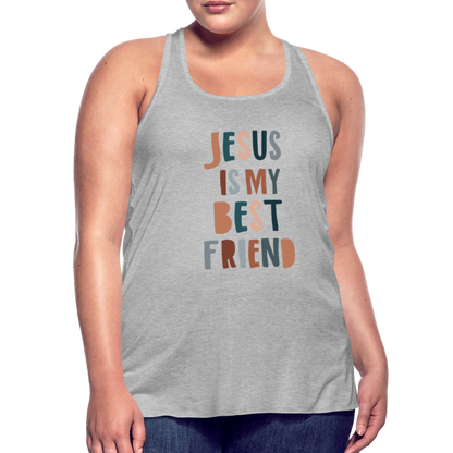 Jesus is My Best Friend Women’s Tank Top - heather gray