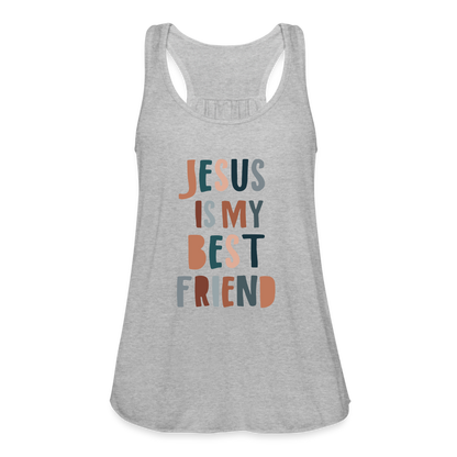 Jesus is My Best Friend Women’s Tank Top - heather gray