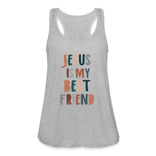 Jesus is My Best Friend Women’s Tank Top - heather gray