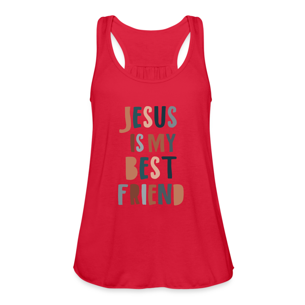 Jesus is My Best Friend Women’s Tank Top - red