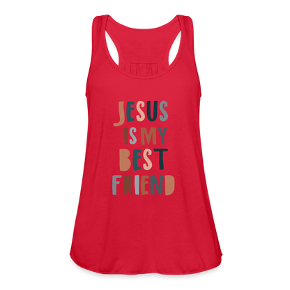 Jesus is My Best Friend Women’s Tank Top - red