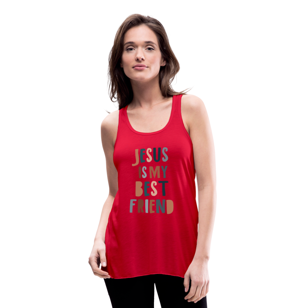 Jesus is My Best Friend Women’s Tank Top - red