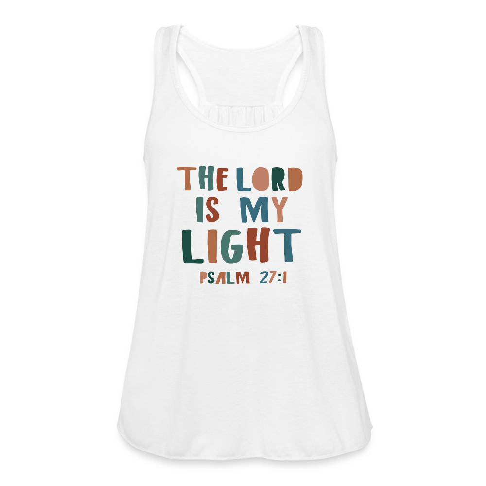 The Lord is My Light Psalm 27:1 Women’s Tank Top - white