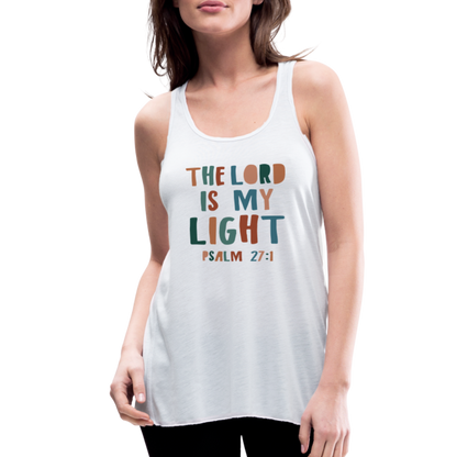 The Lord is My Light Psalm 27:1 Women’s Tank Top - white