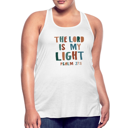 The Lord is My Light Psalm 27:1 Women’s Tank Top - white