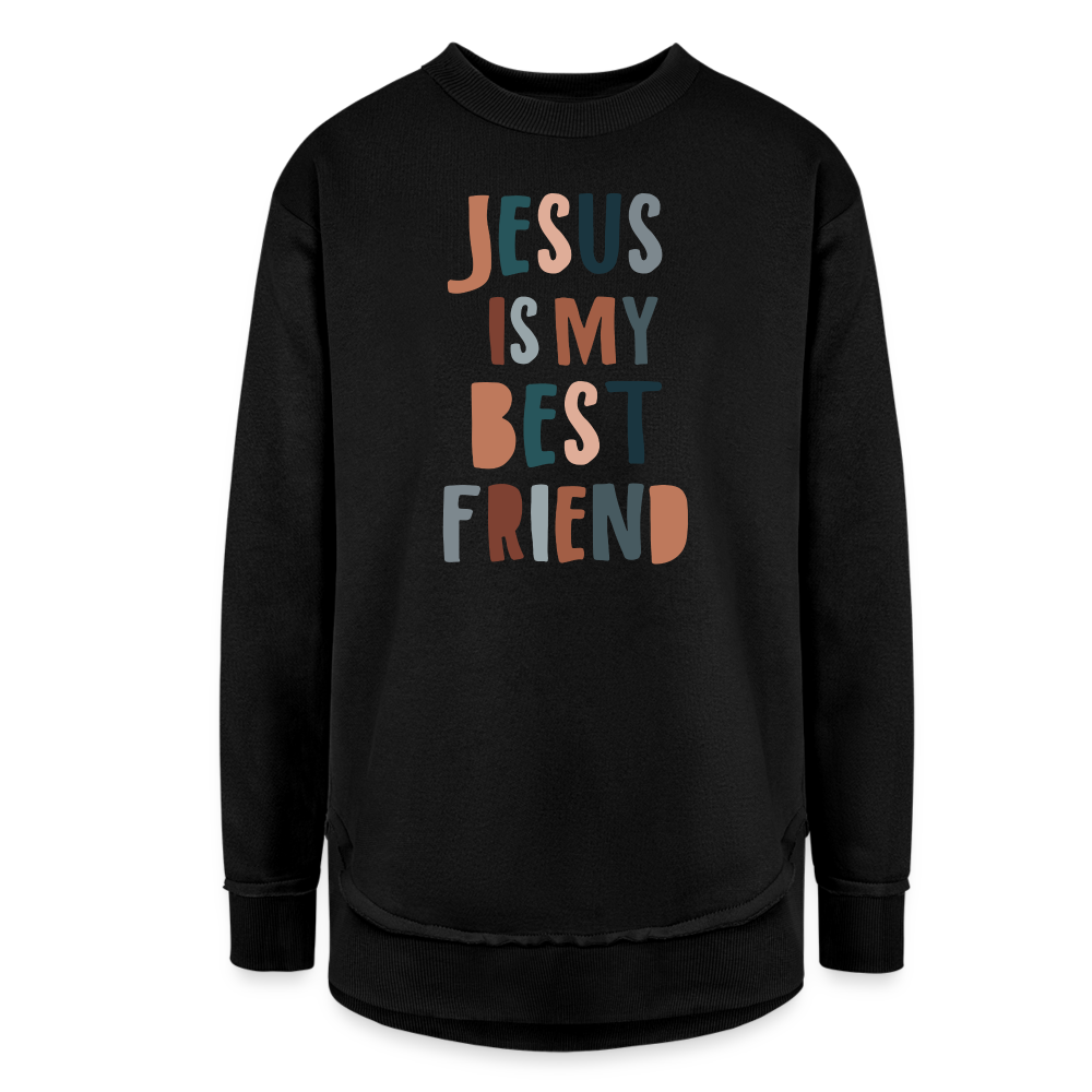 Jesus is My Best Friend Women’s Weekend Tunic Long Sleeve - black