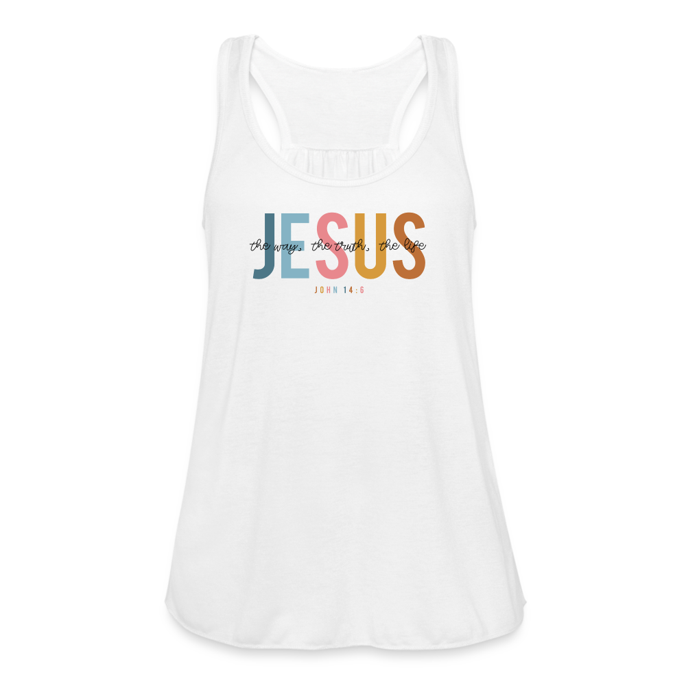 Jesus the Way the Truth the Life Women's Tank - white