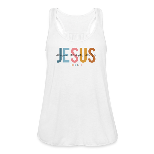 Jesus the Way the Truth the Life Women's Tank - white