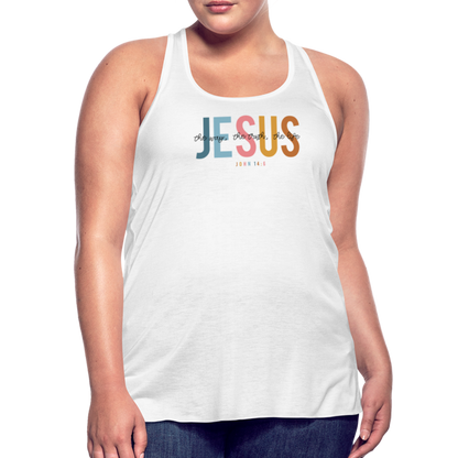 Jesus the Way the Truth the Life Women's Tank - white