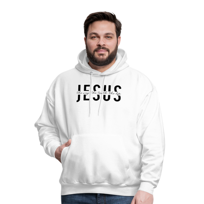 Jesus the Way the Truth the Life Men's Hoodie - white