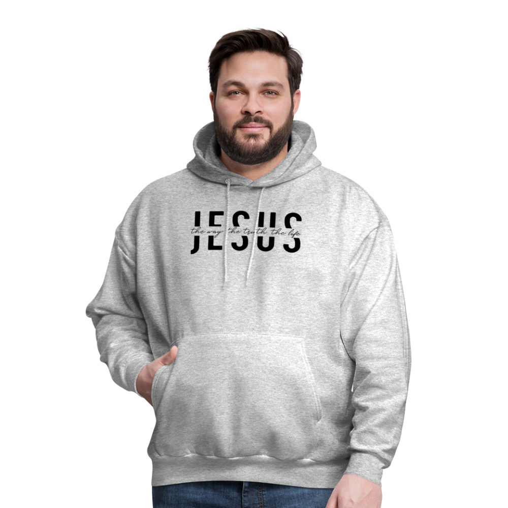 Jesus the Way the Truth the Life Men's Hoodie - heather gray