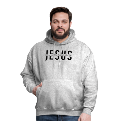 Jesus the Way the Truth the Life Men's Hoodie - heather gray