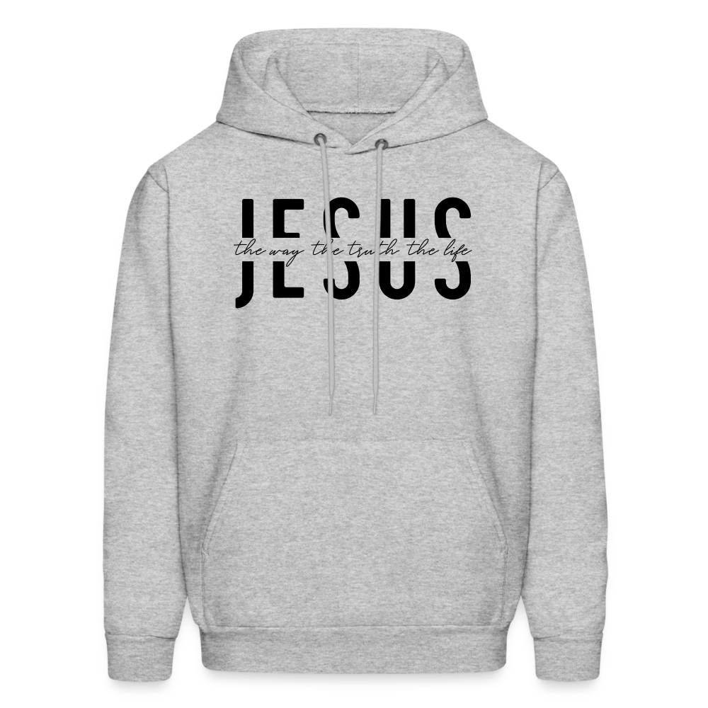 Jesus the Way the Truth the Life Men's Hoodie - heather gray