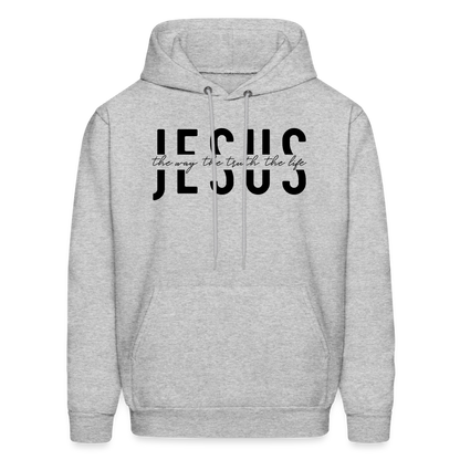 Jesus the Way the Truth the Life Men's Hoodie - heather gray