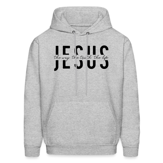 Jesus the Way the Truth the Life Men's Hoodie - heather gray