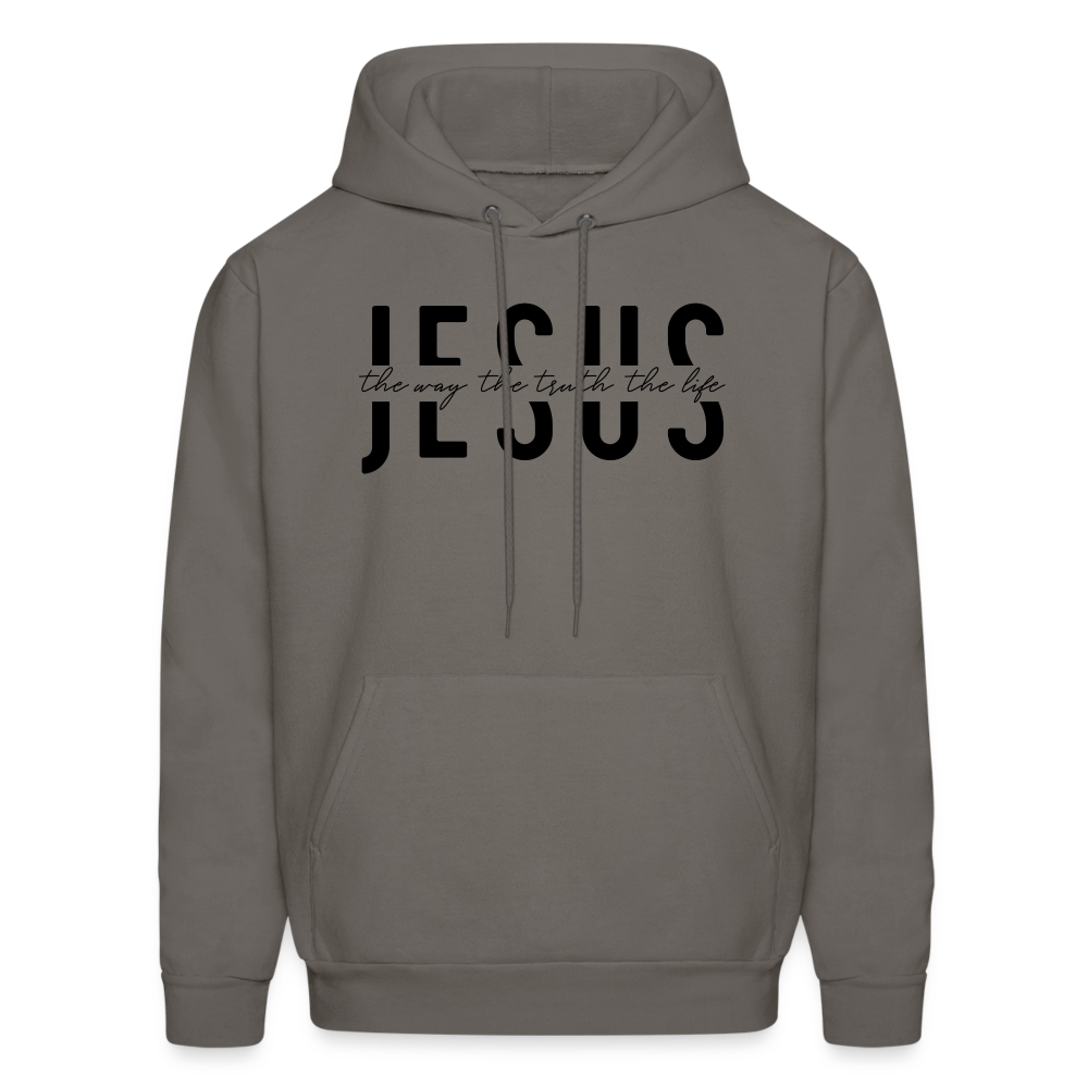 Jesus the Way the Truth the Life Men's Hoodie - asphalt gray