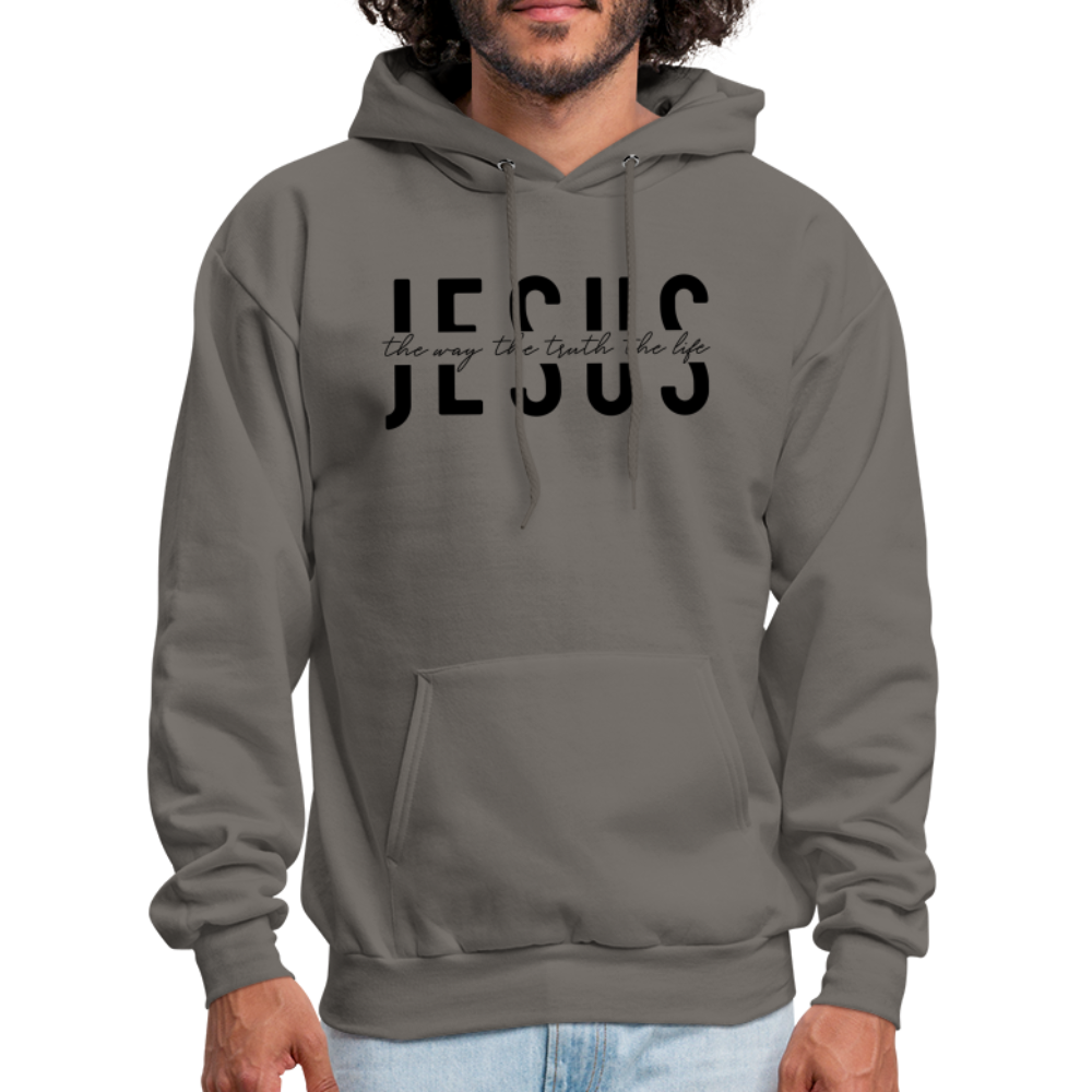 Jesus the Way the Truth the Life Men's Hoodie - asphalt gray