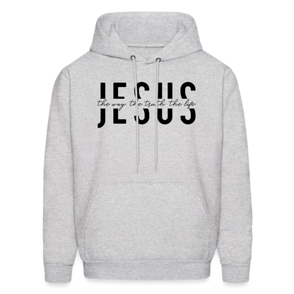 Jesus the Way the Truth the Life Men's Hoodie - ash 