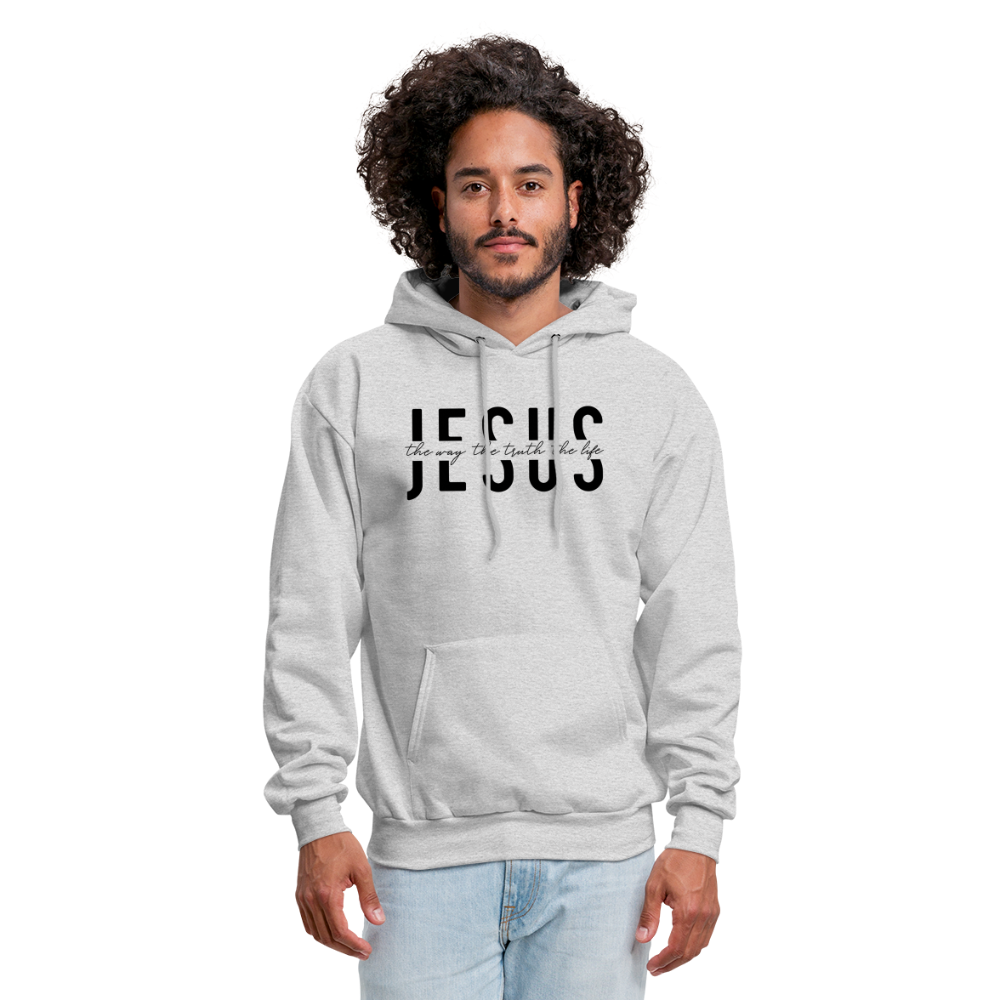 Jesus the Way the Truth the Life Men's Hoodie - ash 