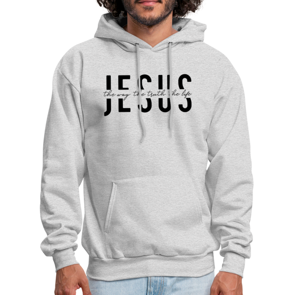 Jesus the Way the Truth the Life Men's Hoodie - ash 