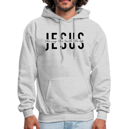 Jesus the Way the Truth the Life Men's Hoodie - ash 