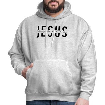 Jesus the Way the Truth the Life Men's Hoodie - ash 