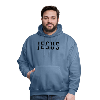 Jesus the Way the Truth the Life Men's Hoodie - denim blue