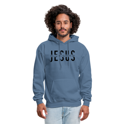 Jesus the Way the Truth the Life Men's Hoodie - denim blue