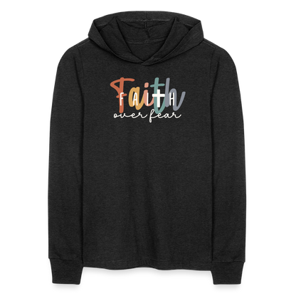 Faith Over Fear Men's Long Sleeve Shirt - heather black