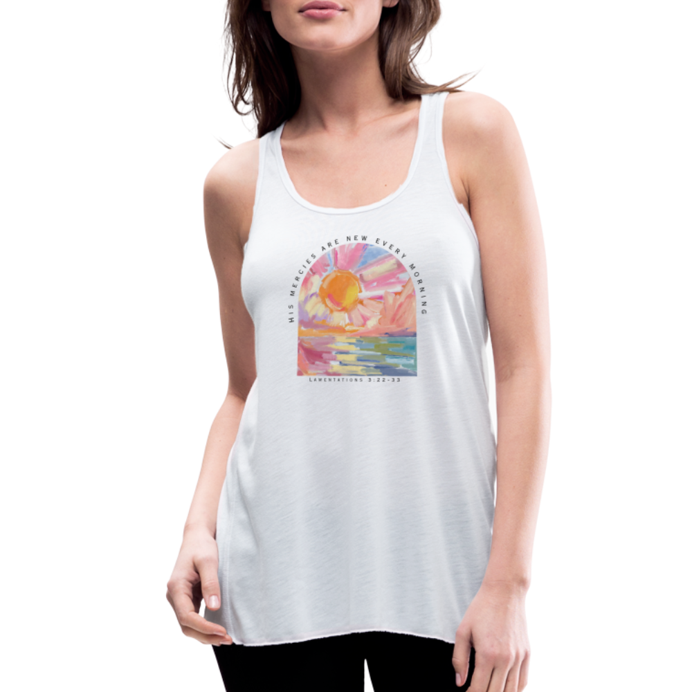 His Mercies are New Every Morning Lamentations 3:22-33 Women’s Tank - white